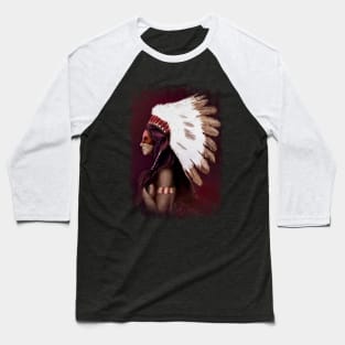 Retro Female Native American Baseball T-Shirt